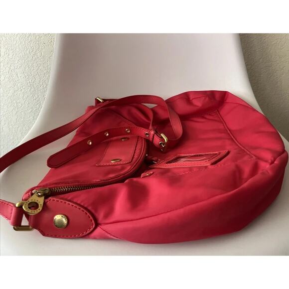 Marc by Marc Jacobs Bag Nylon Natasha Large Crossbody Shoulder Pink Watermelon - Picture 7 of 16